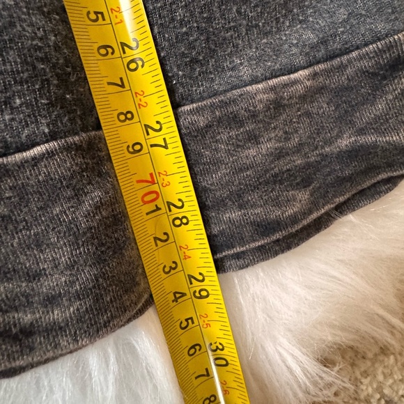 T*Party Size S Distressed Black Acid Wash Crewneck - Picture 7 of 7